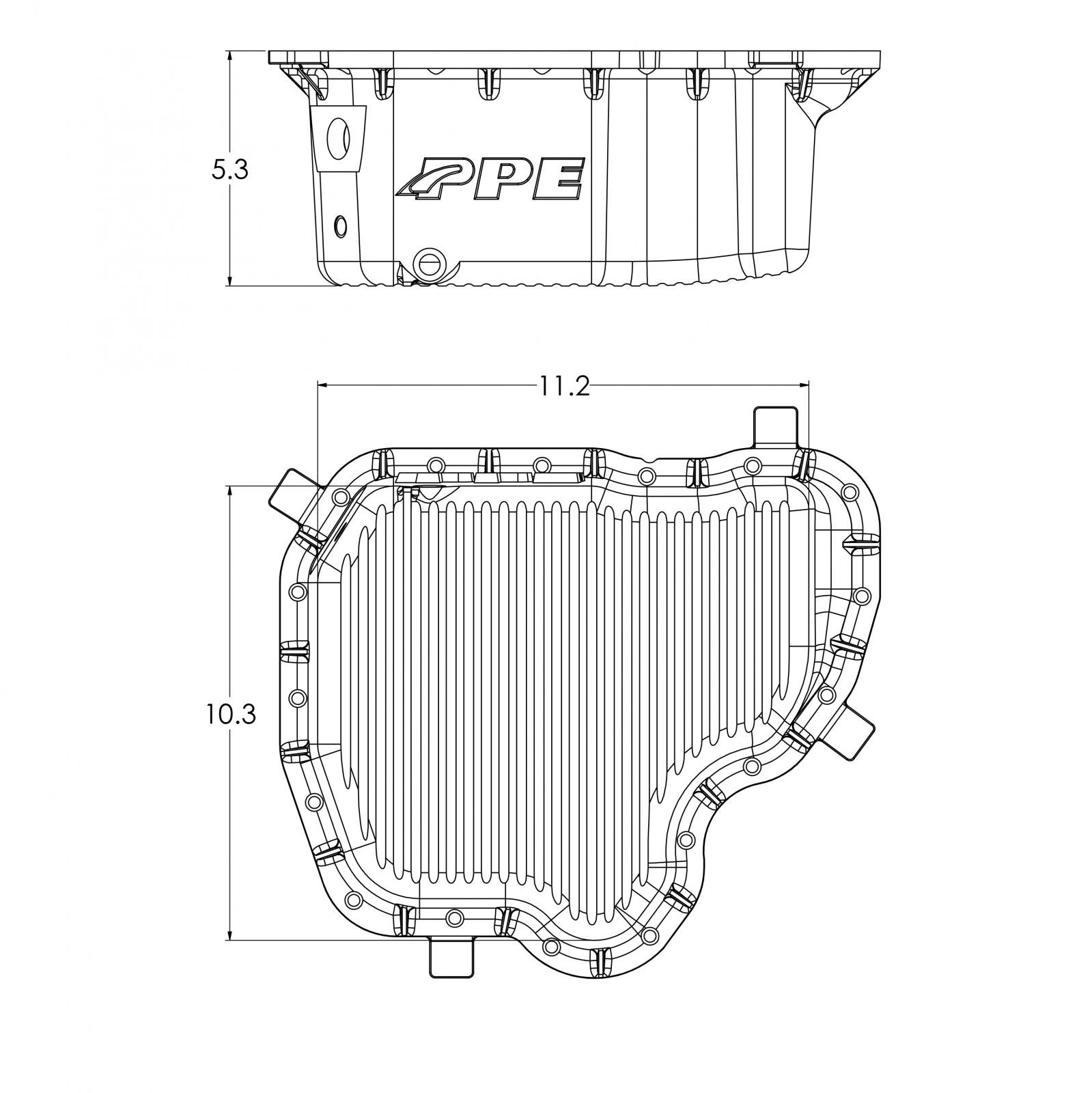 2001-2010 GM 6.6L Duramax PPE High-Capacity Cast Aluminum Engine Oil Pan - Image 6