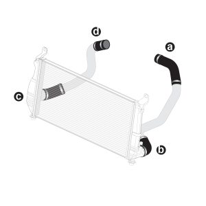 LB7 02-04 Silicone Hose And Clamp Kit Black PPE Diesel