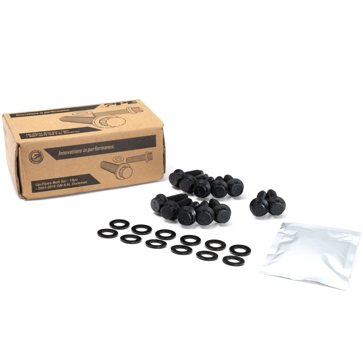 2001-2016 GM 6.6L Duramax Up-pipes Bolt Set 12pcs PPE - Image 2