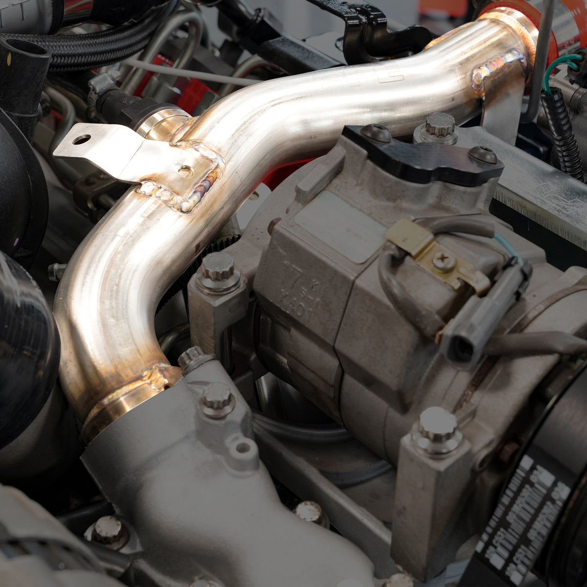 Engine Coolant Return Pipe 2004.5-05 LLY 304SS Polished - Image 3