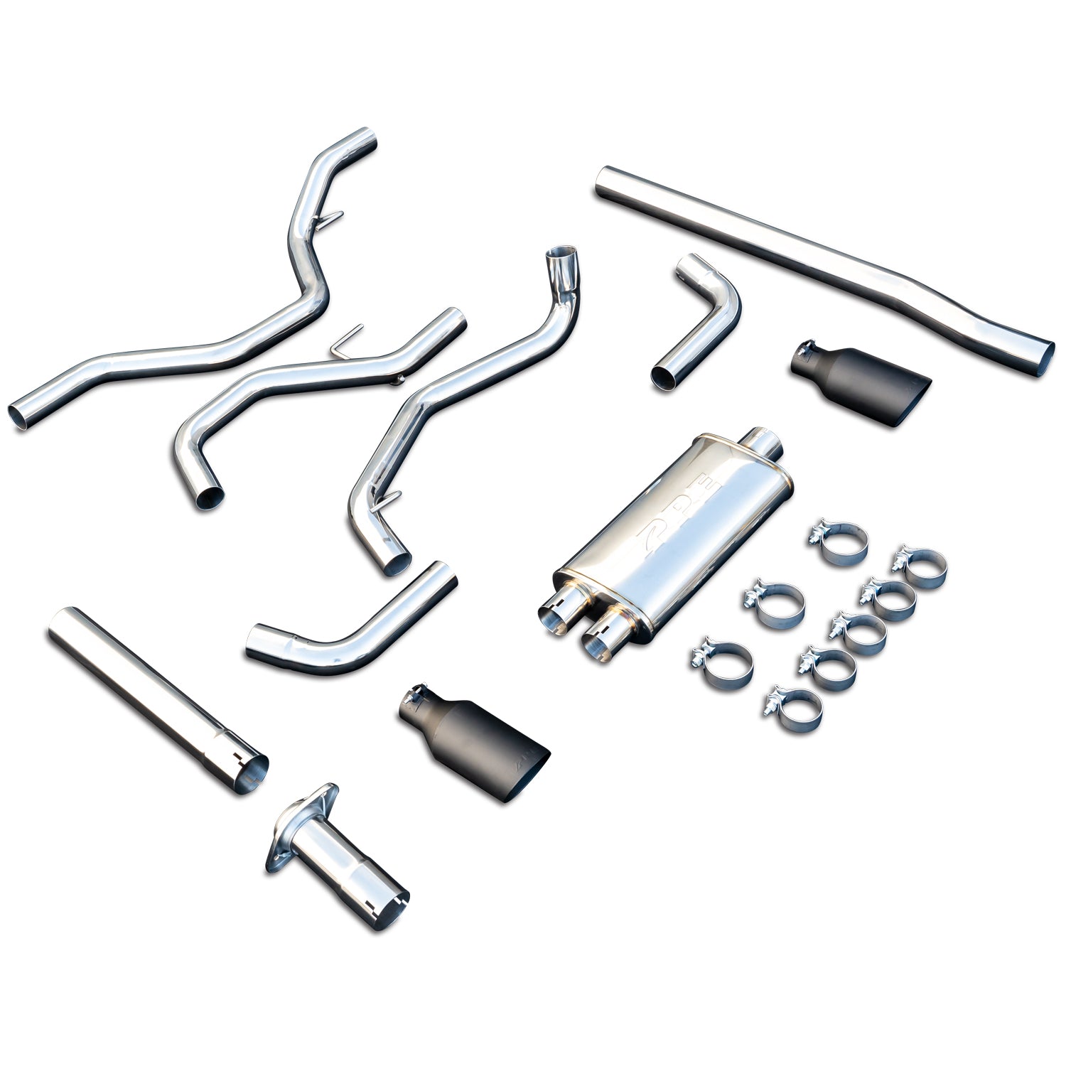 Exhaust Cat Back Ford F150 (2009-2014) Raw Tube Black Tips - Image 3
