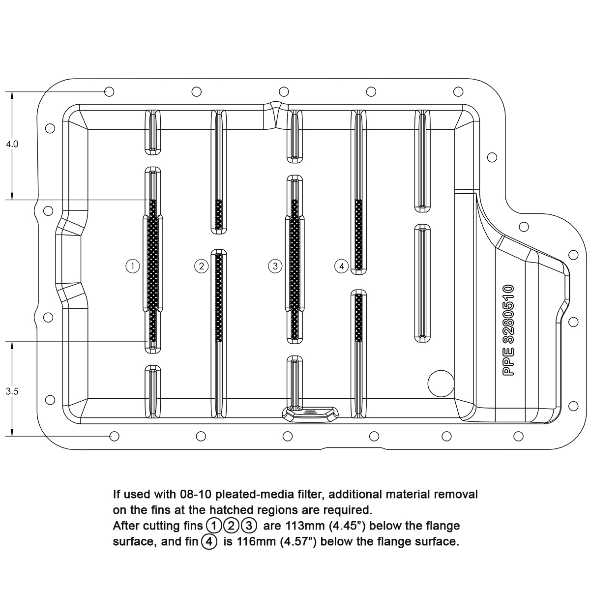 Ford Deep Transmission Pan 5R110 Black PPE Diesel - Image 7