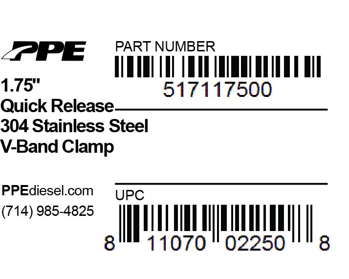 1.75 Inch V Band Clamp Stainless Steel Quick Release PPE Diesel - Image 3